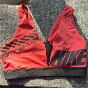 Nike Red and Black Sports Bra